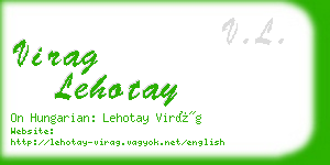 virag lehotay business card